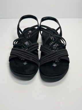 Skechers Black Strappy Comfort Reggae Sunnyside Sandals black size 9M